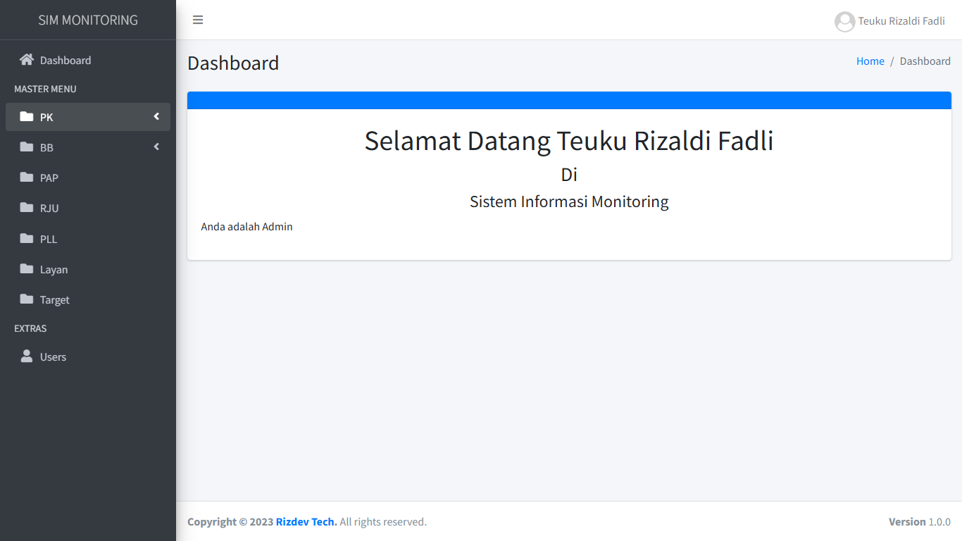 Sistem Monitoring Keuangan